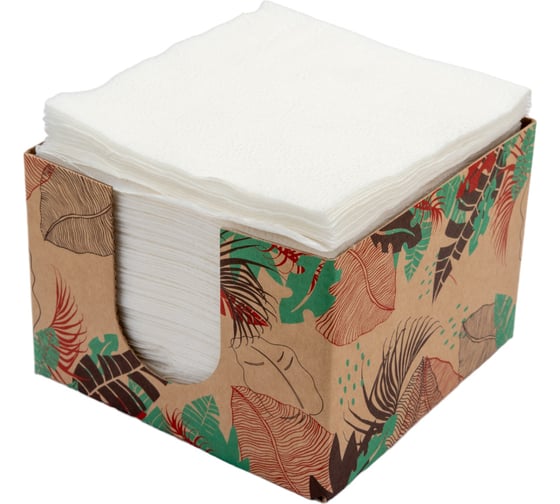 Изображение товара Однослойные салфетки Сыктывкарские 24x24 см, со сплошным тиснением, 100 шт., в коробке СК1.1