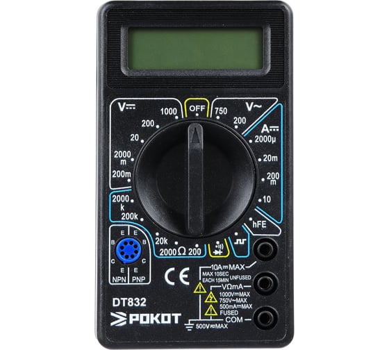 Изображение товара Цифровой мультиметр РОКОТ DT-832 660-015