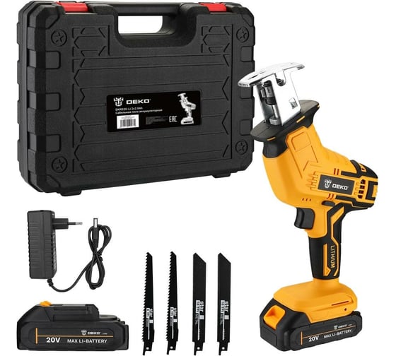 Изображение товара Аккумуляторная сабельная пила DEKO DKRS20-Li 063-4311