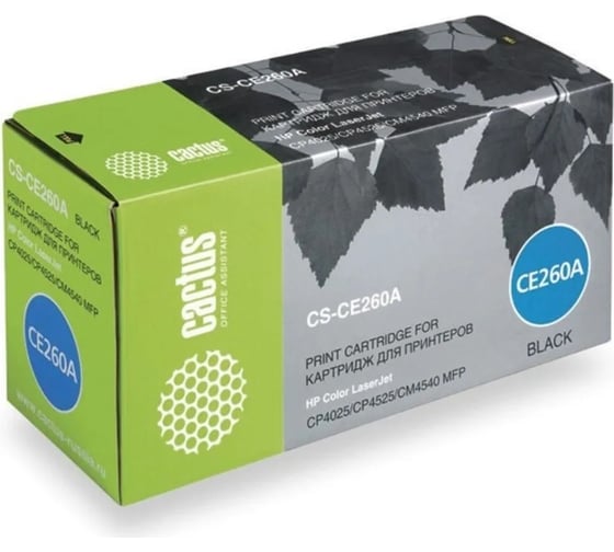 Изображение товара Картридж лазерный CS-CE260A CE260A черный (8500стр.) для HP LJ CP4025/CP4525/CM4540 Cactus 807212