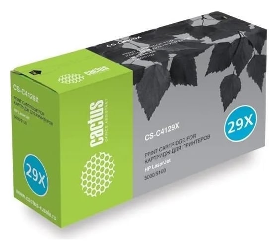 Изображение товара Картридж лазерный CS-C4129X C4129X черный (10000стр.) для HP LJ 5000/5100 Cactus 807165