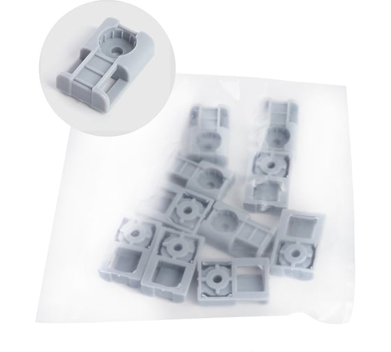 Изображение товара Площадки под стяжку для прямого монтажа STEKKER PMCL3120G 31х20 мм, серый, 100 шт. 49064