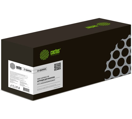 Изображение товара Лазерный картридж Cactus q6000a черный, 2500 страниц, для hp clj 1600/2600n/m1015/m1017 CS-Q6000A 807349