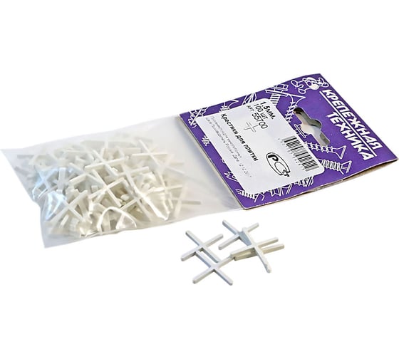 Изображение товара Крестики для кафельной плитки 100 шт, 1.5 мм крепежная техника 55700