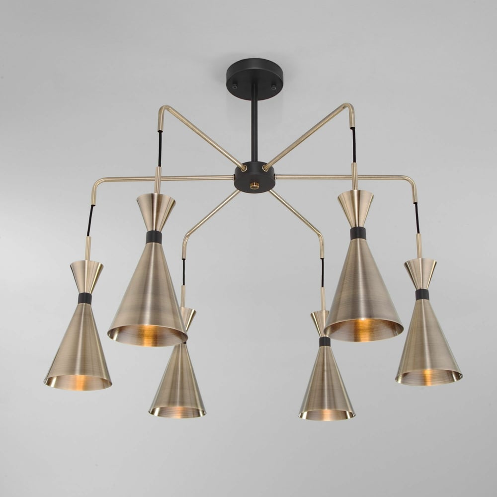 Изображение товара Подвесной светильник Bogate's 316/6 лофт стиль 6 LED E14 латунь черный