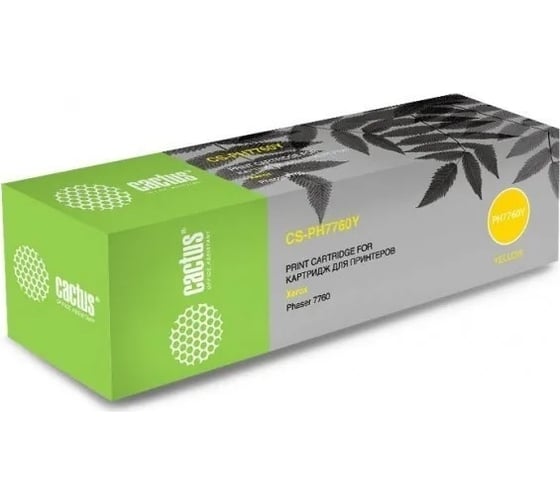 Изображение товара Лазерный картридж Cactus 106r01162 желтый, барабан в комплекте, 25000 страниц, для xerox phaser 7760/ CS-PH7760Y 1066832