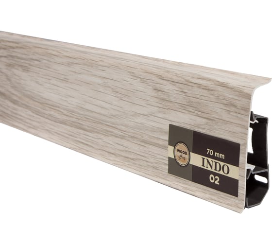 Изображение товара Плинтус Arbiton Indo 02 Ясень Северный, 2500x70x26 мм 61587