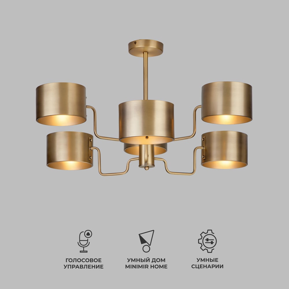 Изображение товара Подвесной светильник Bogate's 293/6 6 ламп античная бронза лофт