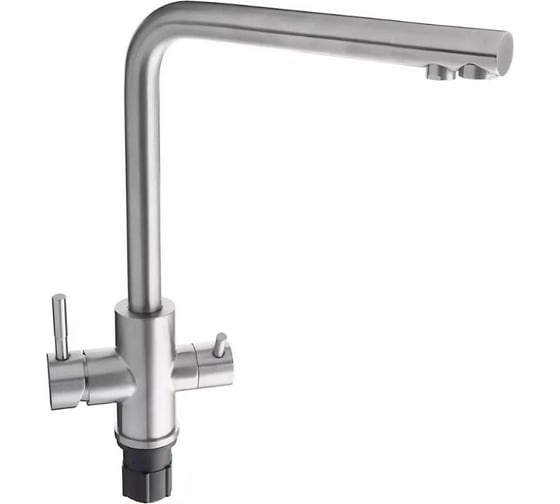 Изображение товара Смеситель для кухни СоюзКран с фильтром для питьевой воды, керамический картридж 35 мм, нержавеющая сталь SS01-G132 567-110