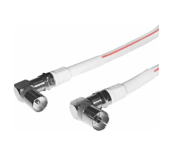 Изображение товара Коаксиальный телевизионный кабель DORI SAT-50 1 м F-разъем-F-разъем + TV-переходник 40743