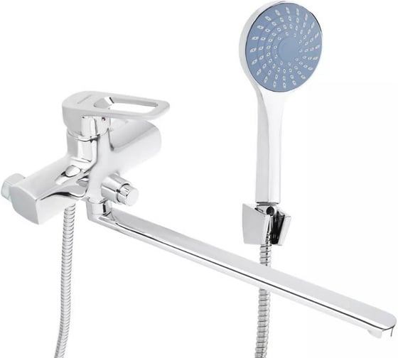 Изображение товара Смеситель для ванны СоюзКран с душем, прямой излив 35 см, керамический картридж 35 мм SK08-P137 567-101