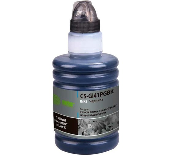 Изображение товара Чернила Cactus gi-41 pgbk черный 140мл для canon pixma g1420/g2420/g2460/g3420/g3460 CS-GI41PGBK 1545863