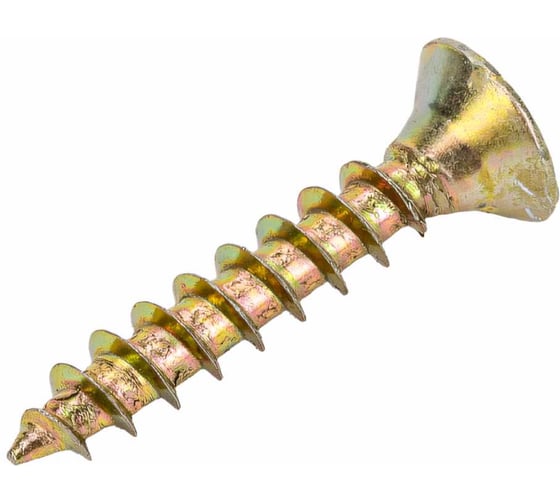 Изображение товара Шуруп крепежная техника желтый цинк, 3,5x20 100 шт. 11318