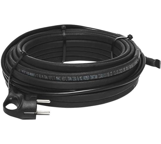 Изображение товара Саморегулирующийся нагревательный кабель EKF StopFrost 17 Вт/м, для обогрева трубопроводов, 3 м SF-17-3