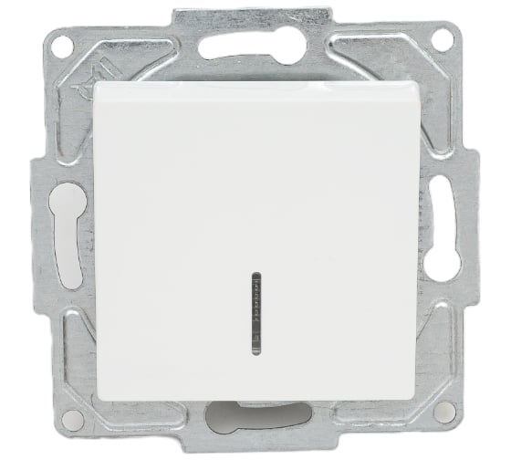 Изображение товара 1-клавишный выключатель GUNSAN Eqona с индикацией белый 16401100-250102