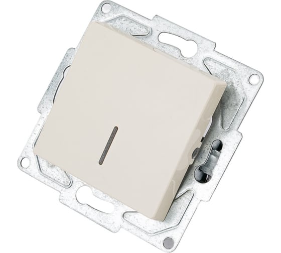 Изображение товара 1-клавишный выключатель GUNSAN Eqona с индикацией крем 16401200-250102
