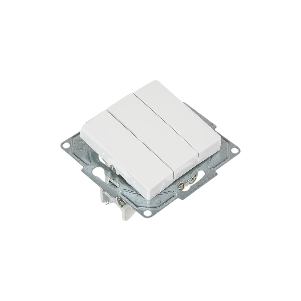 Изображение товара 3-клавишный выключатель GUNSAN Eqona белый 16401100-150160