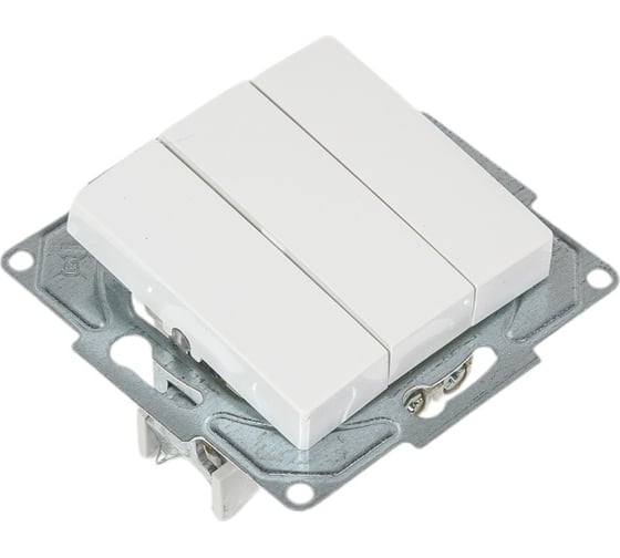 Изображение товара 3-клавишный выключатель GUNSAN Eqona белый 16401100-150160