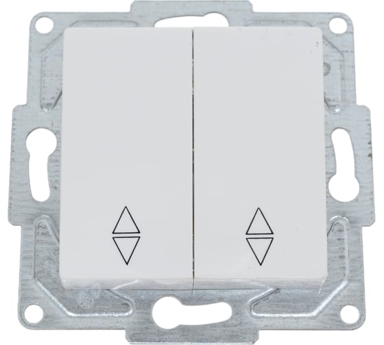 Изображение товара 2-клавишный переключатель GUNSAN Eqona белый 16401100-150109