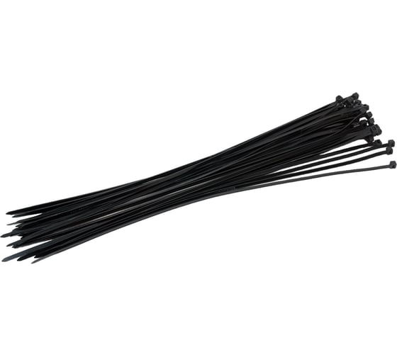 Изображение товара Хомут-стяжка РОССНА 4,8x400 черный, пластиковый, 100 шт. Р860819