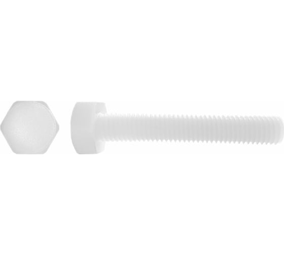 Изображение товара Болт с шестигранной головкой DINFIX DIN 933, полная резьба, полиамид (пластик), M8x60, 10 шт. 00-00003070