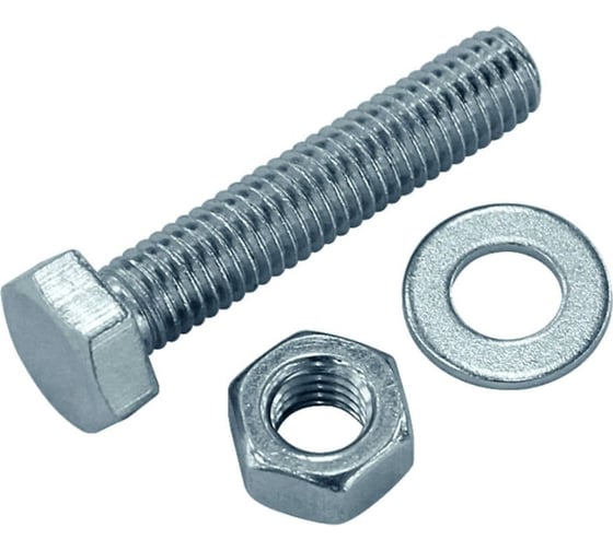 Изображение товара Болт с шестигранной головкой vipкрепеж набор, полная резьба, din 933, 6x25, 4 шт. 17832 VIP