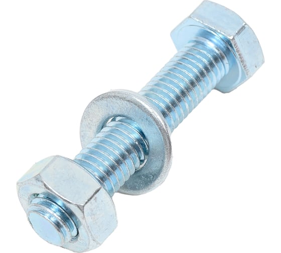 Изображение товара Болт с шестигранной головкой vipкрепеж набор, полная резьба, din 933, 10x50, 2 шт. 27912 VIP