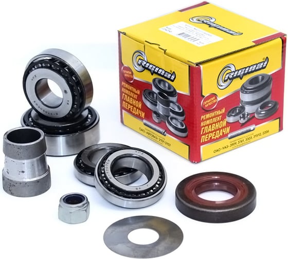 Изображение товара Ремкомплект главной передачи заднего моста для а/м ВАЗ-2101-2107 (подшипник, сальник, втулка, гайка) Riginal RG2107-2402800