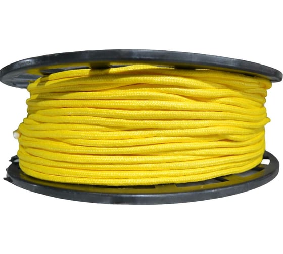 Изображение товара Плетеная веревка Эбис полипропилен, 5 мм, 200 м, желтая 72139
