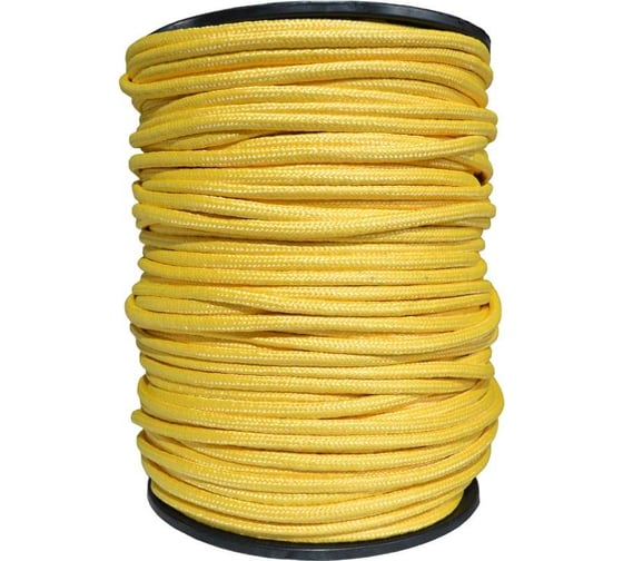 Изображение товара Плетеная веревка Эбис полипропилен, 8 мм, 200 м, желтая 72191