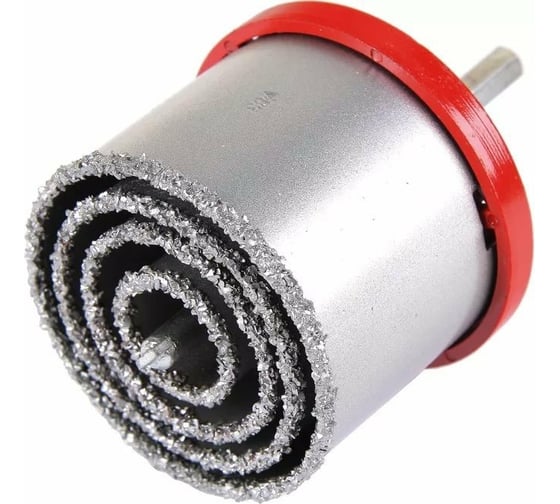 Изображение товара Набор коронок (33, 53, 67, 83 мм, по плитке, стеклу, напыление карбида вольфрама, с державкой и центрирующим сверлом, безударные) Bohrer 35301400