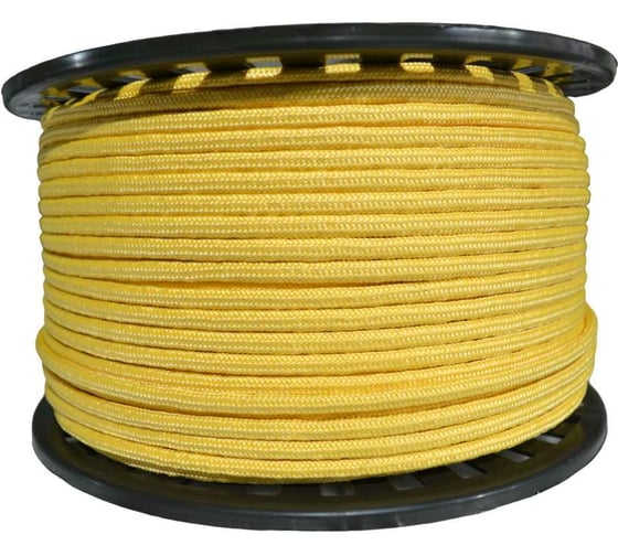 Изображение товара Плетеная веревка Эбис полипропилен, 6 мм, 200 м, желтая 75529