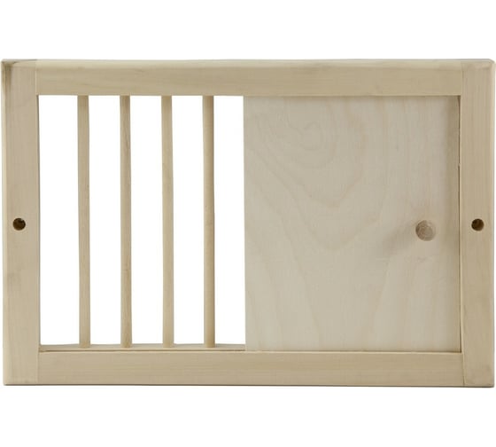 Изображение товара Вентиляционная решетка с задвижкой Банная линия большая 38x25, липа 12-560