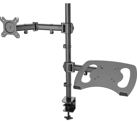 Изображение товара Кронштейн для монитора/ноутбука CACTUS CS-VM-LH07-BK черный, 13"-27" макс. 8 кг, настольный, поворот и наклон 1380918
