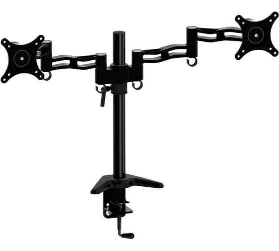 Изображение товара Кронштейн для мониторов CACTUS CS-VM-D08-BK черный, 13"-27" макс. 8 кг, настольный, поворот и наклон 2 441652