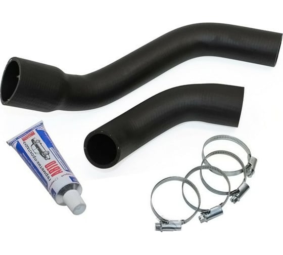 Изображение товара Патрубки радиатора с хомутом и герметиком к-т 2 шт для а/м Г-3302 дв. Cummins Бизнес с 2012 г.в. Riginal RG3302-38-1303000-11