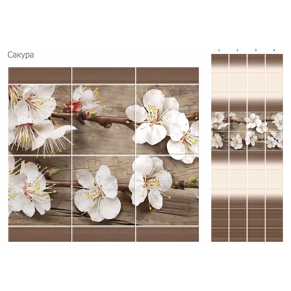 Изображение товара Панель ПВХ Крона Пласт Unique сакура, 4 шт.