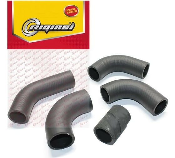 Изображение товара Патрубки системы охлаждения к-т 5 шт для а/м Г-3302, 3221 дв. 406,405 рестайлинг с эл.вент. Riginal RG3302-1303101-10