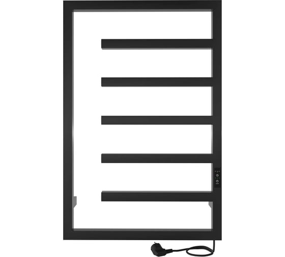 Изображение товара Полотенцесушитель INDIGO Sirtaki (electro) 80/50 (таймер, скр.монтаж, унив.подкл.R/L, Черный муар) DGSI80-50BRRt