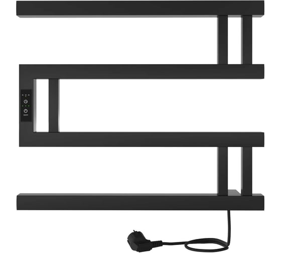 Изображение товара Полотенцесушитель INDIGO Muza (electro) 40/50 (таймер, скрытый провод справа, Черный муар) DGM40-50BRRt