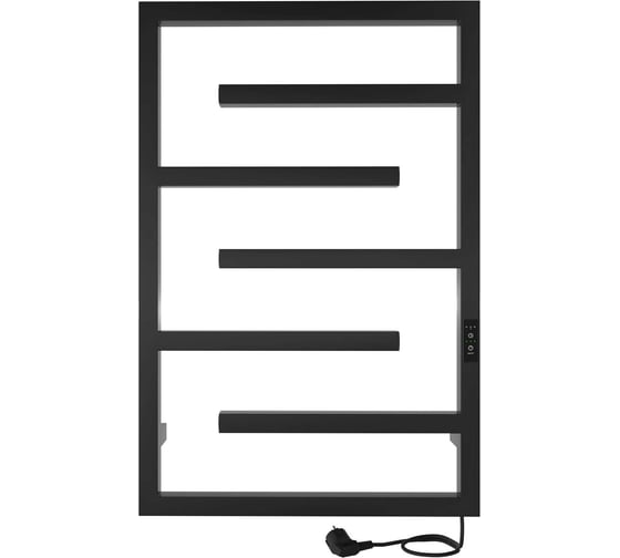 Изображение товара Полотенцесушитель INDIGO Delos (electro) 80/50 (таймер, скр.монтаж, унив.подкл.R/L, Черный муар) DGD80-50BRRt