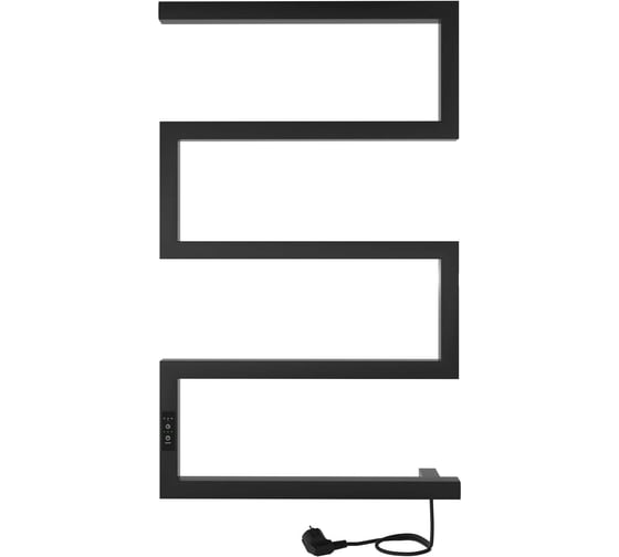 Изображение товара Полотенцесушитель INDIGO Sparta (electro) 80/50 (таймер, скрытый провод справа, Черный муар) DGS80-50BRRt