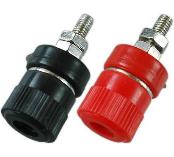 Изображение товара Разъем BANANA гнездо Pro Legend 35 мм пластик на корпус, красный и черный, PL2240