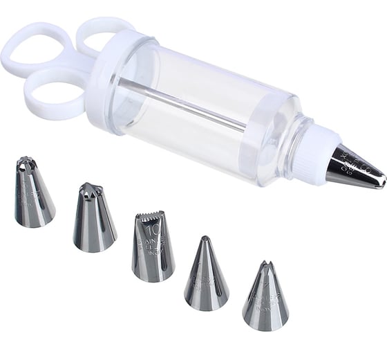 Изображение товара Кулинарный шприц VETTA с 6 насадками из нержавеющей стали 881-252