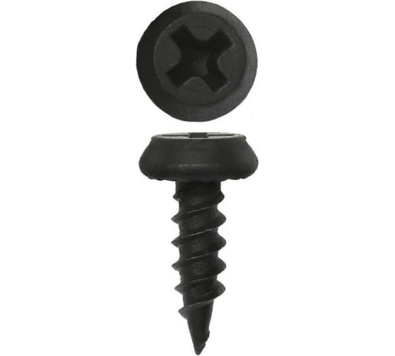 Изображение товара Саморез крепежная техника клоп, черный, острый, 3,5x11, 100 шт. 10201