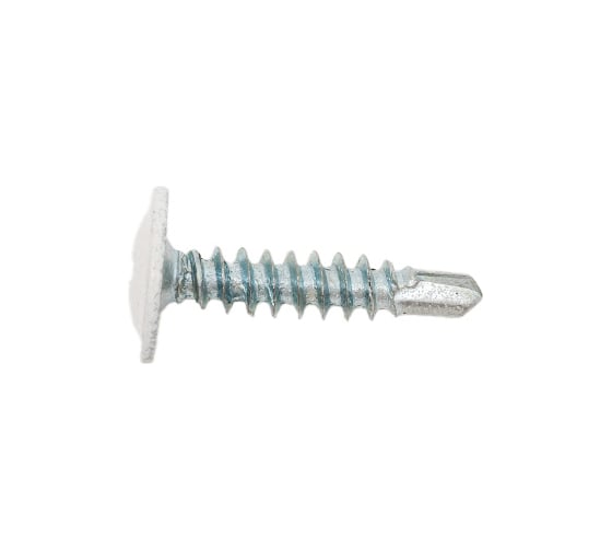 Изображение товара Саморез с прессшайбой крепежная техника белый, 4,2x19, ral 9003, сверло, 50 шт. 10606