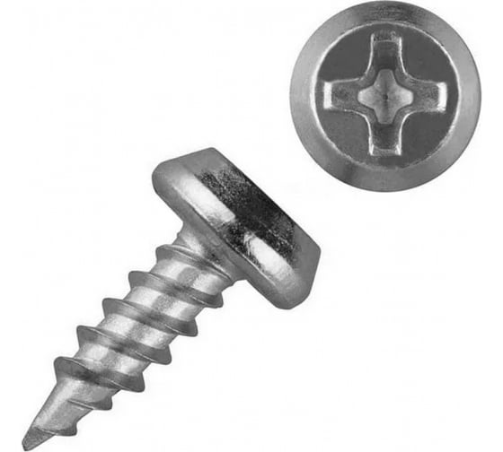 Изображение товара Саморез крепежная техника клоп, белый, острый, 3,5x11, 100 шт. 10210