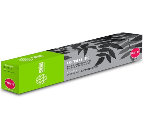 Изображение товара Лазерный картридж Cactus tk-8115bk черный, 12000 страниц, для kyocera mita ecosys m8124cidn/ CS-TK8115BK 1066814