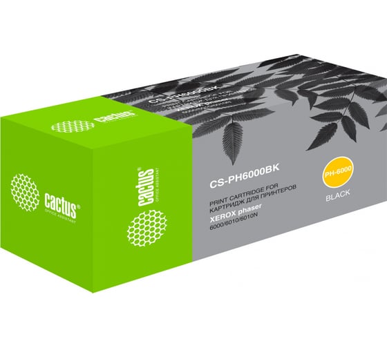 Изображение товара Лазерный картридж Cactus 106r01634 черный, 2000 страниц, для xerox phaser 6000/6010 CS-PH6000BK 807433