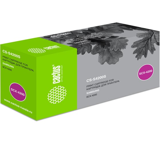 Изображение товара Лазерный картридж Cactus scx-d4200a scx-d4200a черный, 3000 страниц, для samsung scx-d4200 CS-S4200S 943987